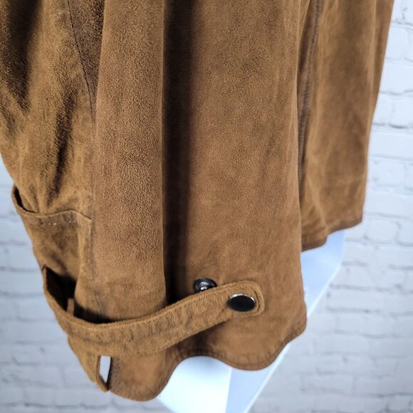 King Ranch Brown Genuine Suede Leather Western Lined Buttoned Vest Size Large L - Picture 14 of 16